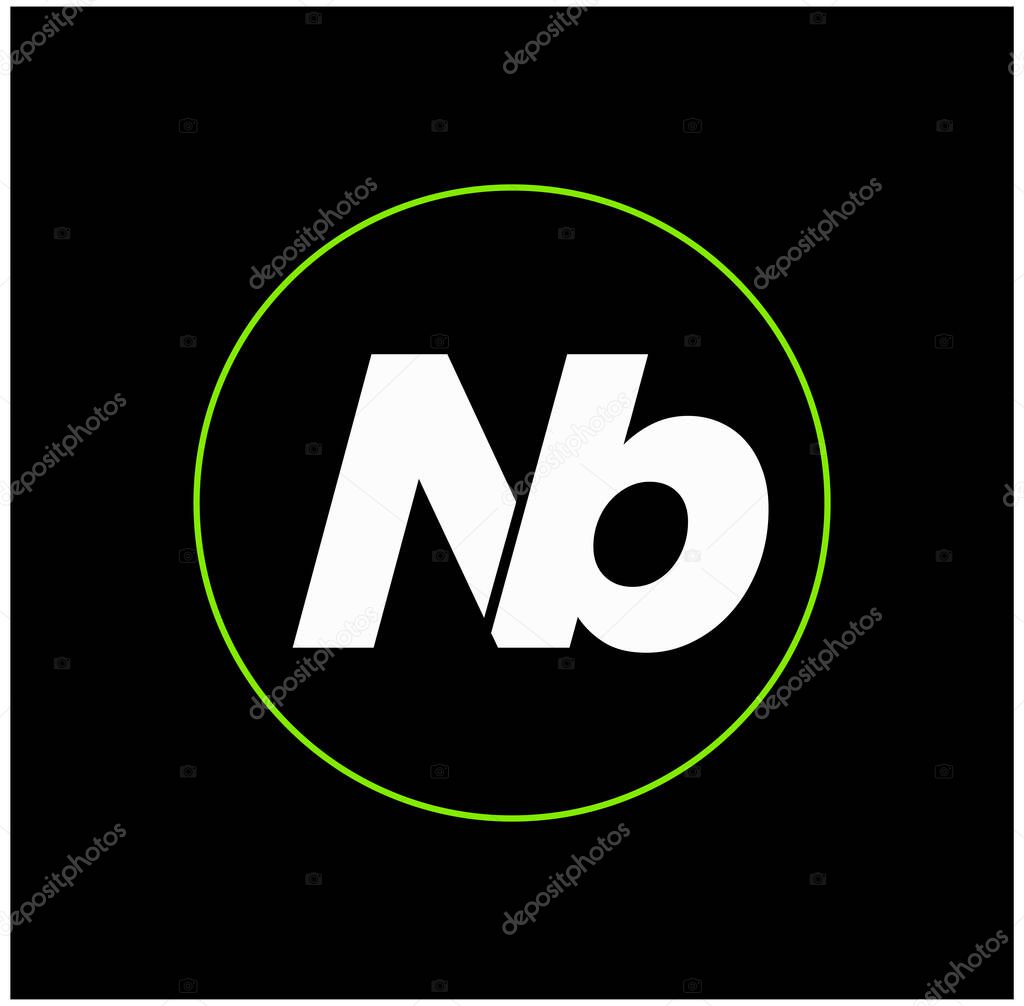 A vector of an 'Nb' logo on a white background