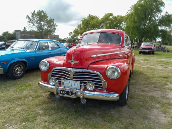 Alte Rote Chevrolet Chevy Stylemaster 1948 Coupé Zweitürig Von General — Stockfoto