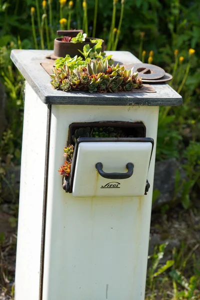 Pequeño Horno Cocina Utilizado Como Cama Flores Estiria Austria —  Fotos de Stock