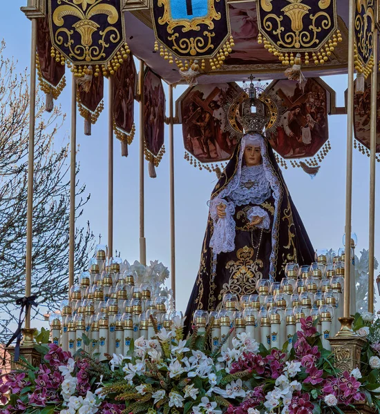 Processione Della Settimana Santa Nella Città Astorga Spagna — Foto Stock