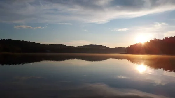 Uma Bela Foto Mar Pôr Sol — Fotografia de Stock