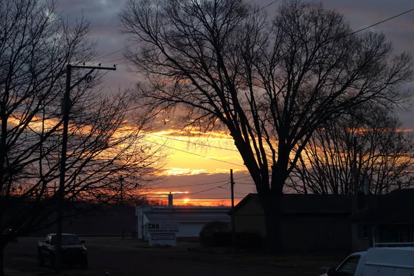 Città Chillicothe Illinois Tramonto — Foto Stock