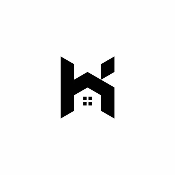 Logo Casa Semplice Elegante Sfumatura — Vettoriale Stock