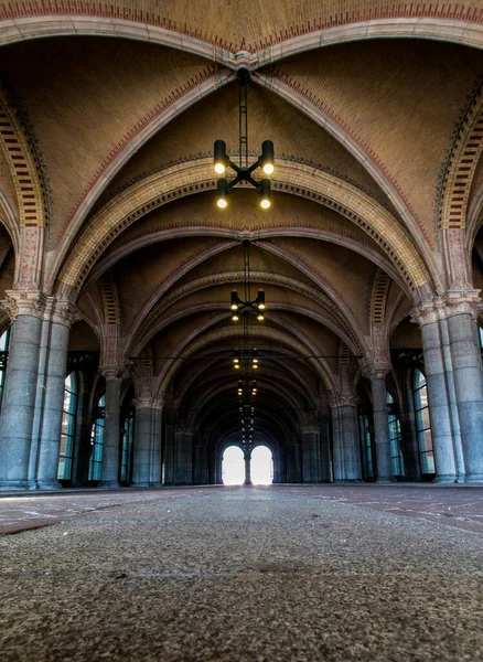 Arcos Com Luzes Dentro Museu Amsterdã — Fotografia de Stock