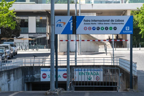 Estacionamento Subterrâneo Feira Internacional Lisboa Com Acesso Norte Parque Das — Fotografia de Stock