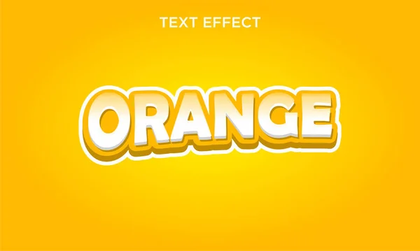 Oranje Achtergrond Eenvoudige Tekst Effect — Stockvector