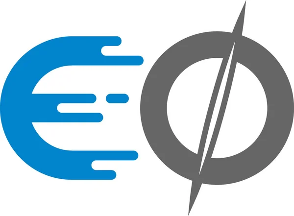 Ilustracja Dynamicznej Graficznej Ikony Logo Białym Tle — Wektor stockowy