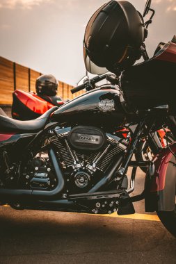 Harley Davidson Yolu 'nun dikey görüntüsü Özel Motorsiklet Turu