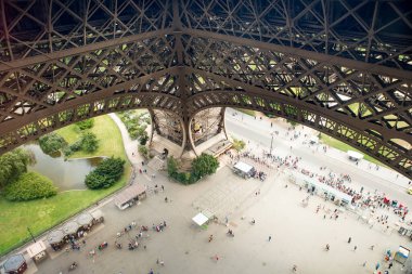 Paris, Fransa 'da Eyfel turnesi, balık gözü lensleri, turistik geziler.