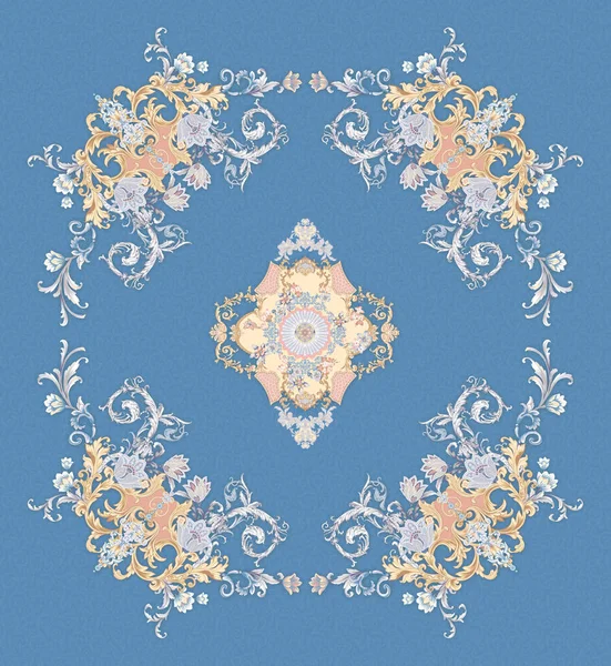 Square Watercolor Pattern Textile Wallpaper Ceramic Tiles Design — Stock Photo, Image