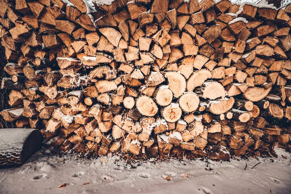 Beautiful Shot Laid Firewood — Stock Photo, Image