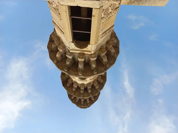 Una Toma Bajo Ángulo Minari Masjid Mirpur Uttar Pradesh India — Foto de Stock