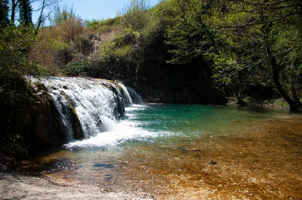 Une Vue Naturelle Cascade Des Marches Italie Pendant Été — Photo