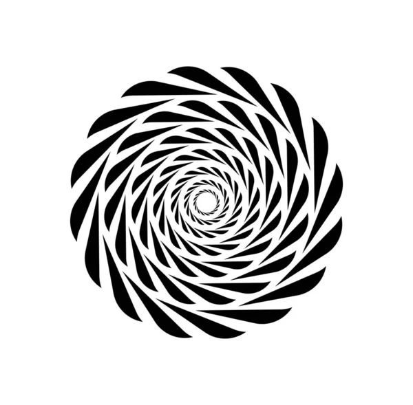 Illustration Une Icône Rayonnement Mandala Forme Ronde Sur Fond Blanc — Image vectorielle