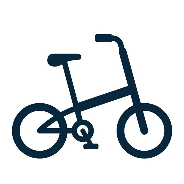 Ilustração Simples Uma Bicicleta Dobrável Bicicleta Ícone Vetorial Isolado Fundo — Vetor de Stock