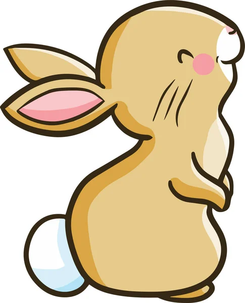 Vector Illustration Cute Bunny Isolated White Background — Stock Vector