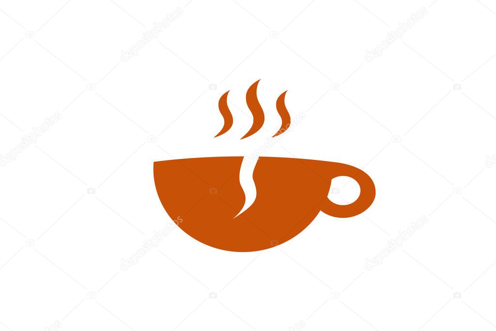 A vector illustration of a cup of hot coffee