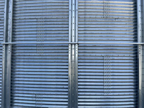 Burke County Usa Industrial Silver Metal Silo Steel Wall — стокове фото
