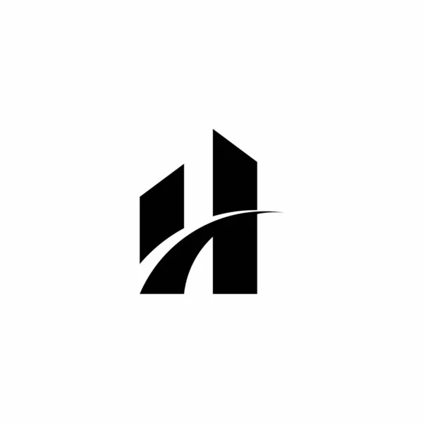 Logo Design Bâtiment — Image vectorielle