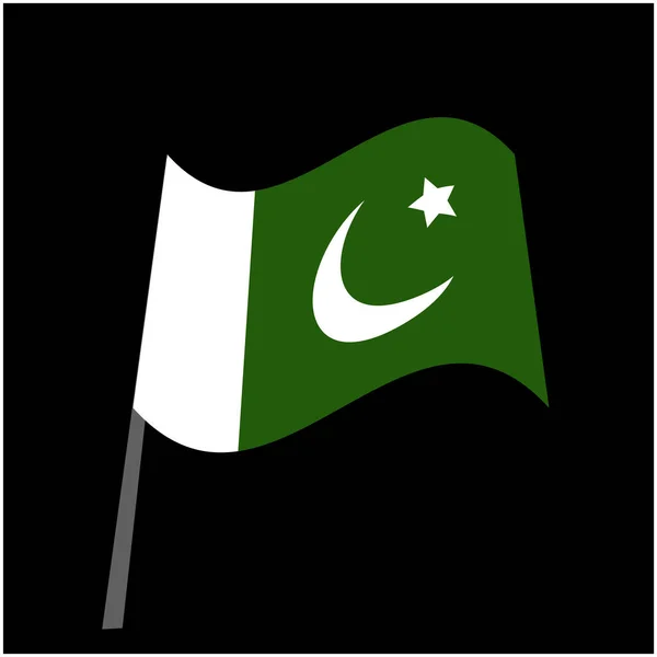 Ikonvektorn För Pakistans Flagga Pakistans Nationella Flagga Pakistans Flagga — Stock vektor