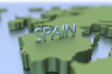3D, İspanya 'nın parlak renklerle bulanık bir haritasını oluşturur