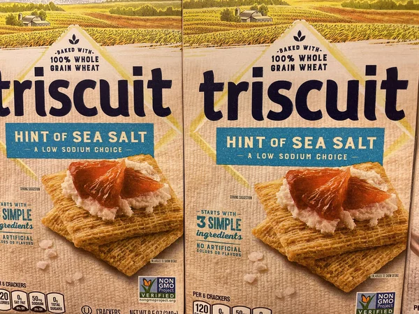 Grovetown Usa Retail Store Products Triscuit Snack Crackers Sea Salt — Stock Photo, Image