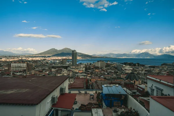 Hög Vinkel Skott Moderna Byggnader Neapel Italien — Stockfoto