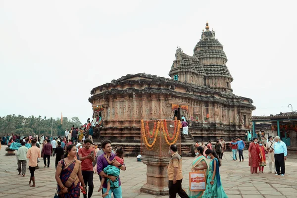 Chrám Sharada Nebo Sharadamba Den Festivalu Dasara Nebo Dussehra — Stock fotografie