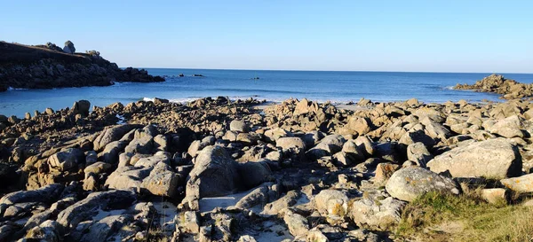 Mesmerizing View Beautiful Seascape Blue Sky Brittany France — Stock Photo, Image