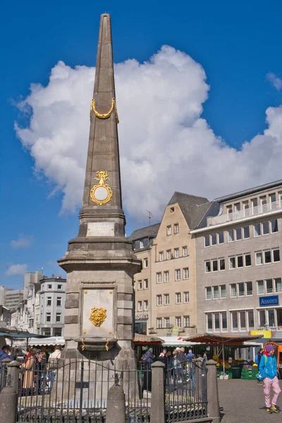 Famous Market Square City Bonn View Monument Called Obelisk — Stock Photo, Image