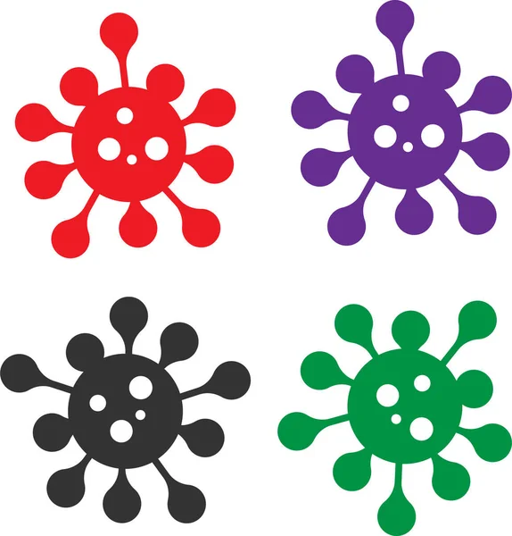 Diseño Vectorial Colorido Signo Precaución Coronavirus Aislado Sobre Fondo Blanco — Archivo Imágenes Vectoriales