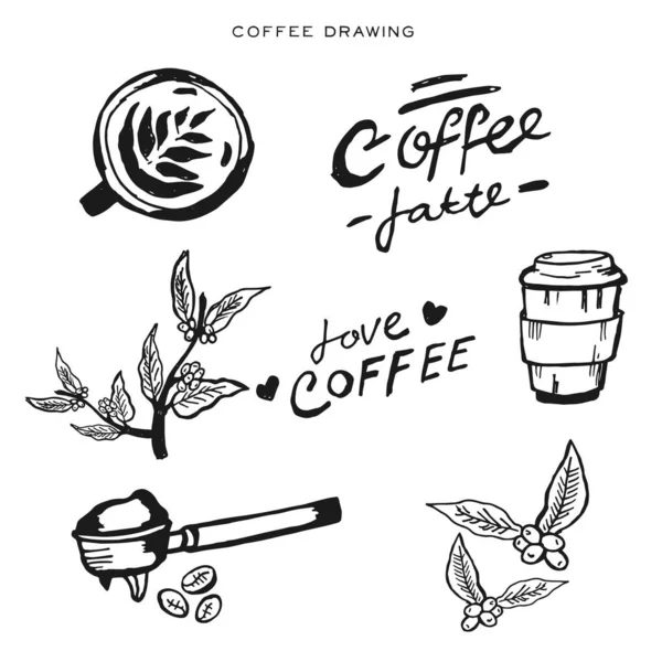 Une Icône Vectorielle Conception Une Main Machine Café Tasse Café — Image vectorielle