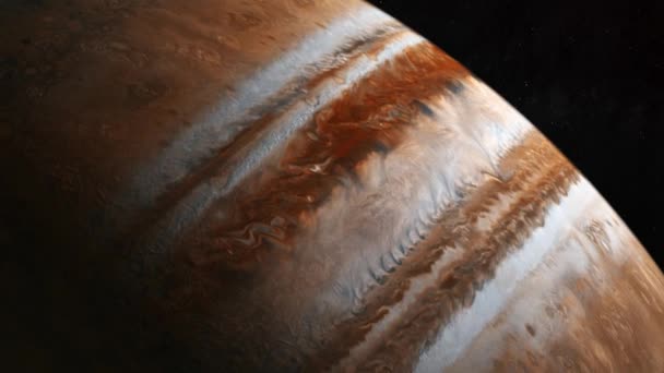 Планета Юпітера Юпітер Ята Планета Від Сонця Найбільша Сонячній Системі — стокове відео