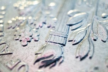 El Feneri 'nin 10 sentlik madeni parayla yapılmış makro tasarımı.