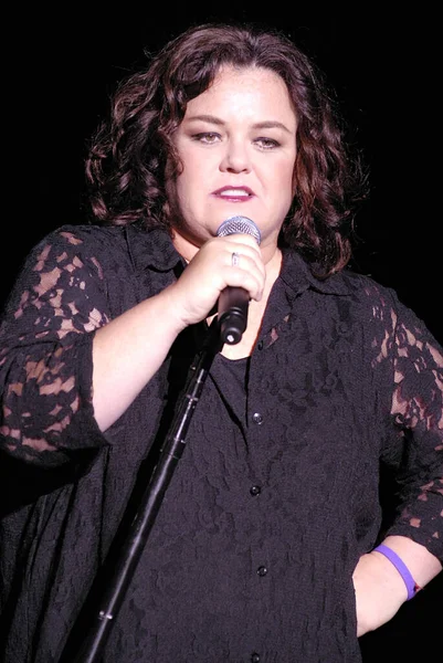 Primer Plano Presentadora Televisión Comediante Rosie Donnell Actuando Vivo Teatro —  Fotos de Stock