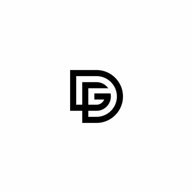 DG logosu basit, zarif bir his.