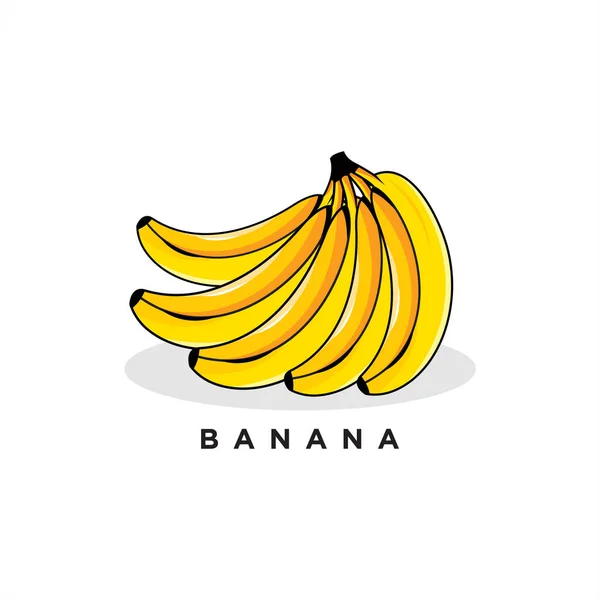 Una Ilustración Vectorial Racimo Plátanos — Vector de stock