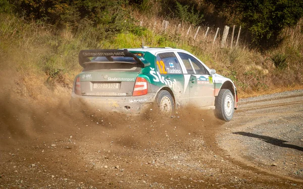 Wrc Rally Car Gravel Nueva Zelanda —  Fotos de Stock