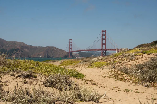 Una Hermosa Toma Del Famoso Puente Golden Gate San Francisco — Foto de Stock