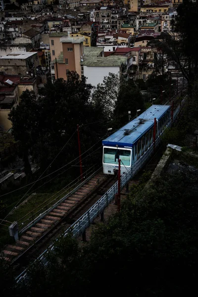 Napels Italië Funicolare Vervoer Bergkabelbaan — Stockfoto