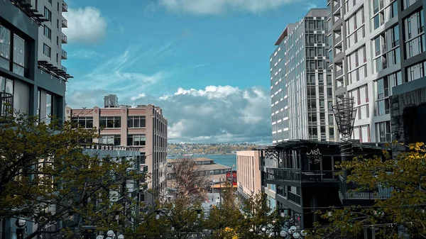 Océano Los Edificios Seattle Estado Washington — Foto de Stock