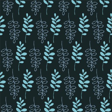 Benzersiz el çizimi soyut çiçek deseni