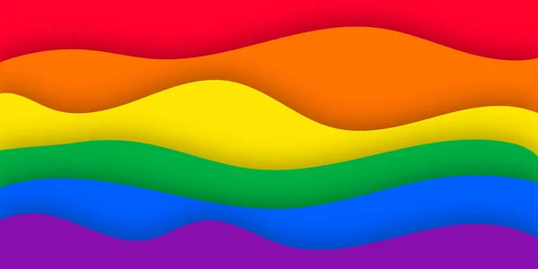 Gay Orgullo Colores Banderas — Vector de stock