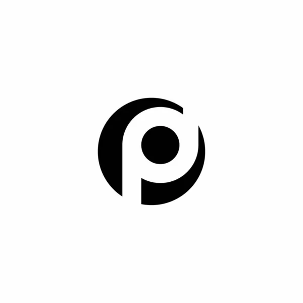 圆形P标志设计矢量 — 图库矢量图片