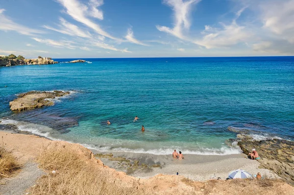 Spiaggia Nuda Hersonissos Nell Isola Creta — Foto Stock