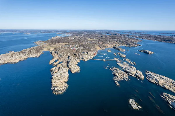 Worlds End Norway Seen from the air drone, popular tourist destination