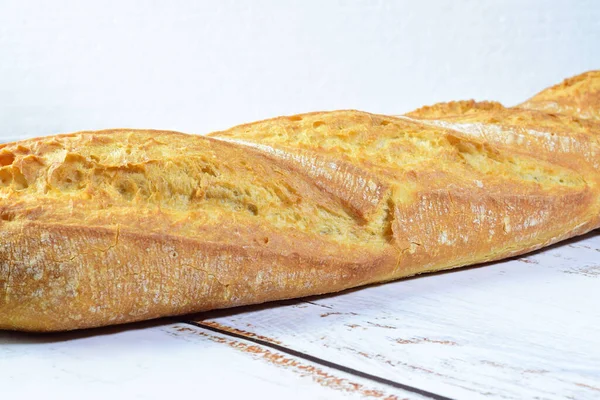 Zbliżenie Ujęcia Świeżego Chleba Bagietki — Zdjęcie stockowe