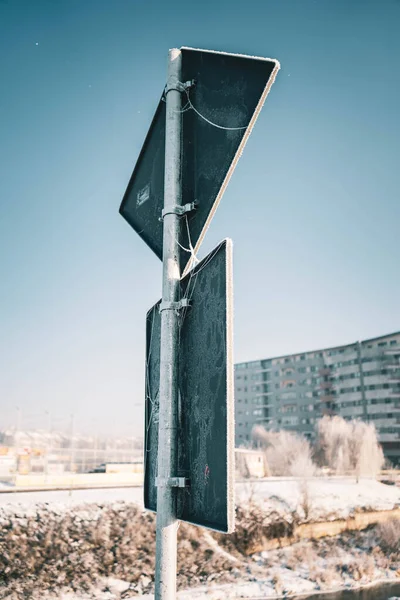 道路標識の垂直ショット — ストック写真