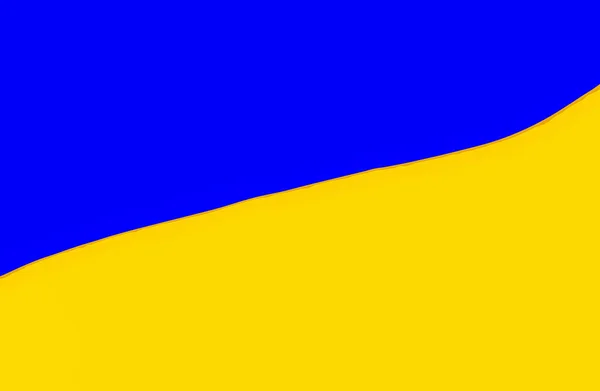 青と黄色の同じ大きさの水平帯を持つウクライナの旗のイラスト — ストック写真