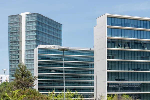 Abstract Architecture Several Buildings Avenida Joao Parque Das Nacoes Portugal — Stock Photo, Image